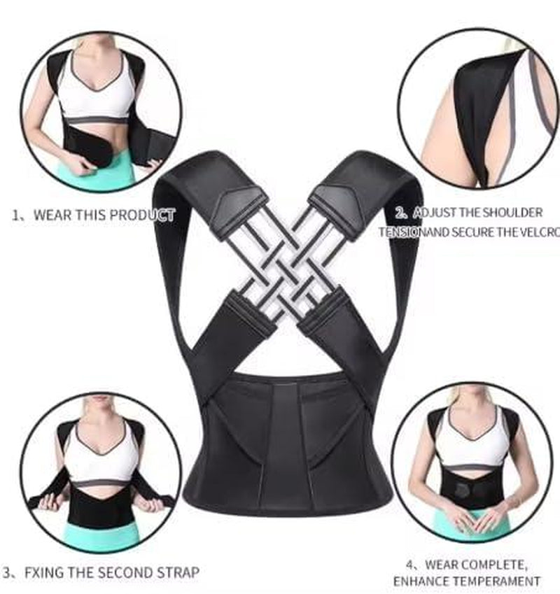 Waist Trainer Correct Bad Posture Help and Hunchback Unisex Posture Enhancer Back Support Posture Correction Shoulder Belt Correction Vest for Home Office