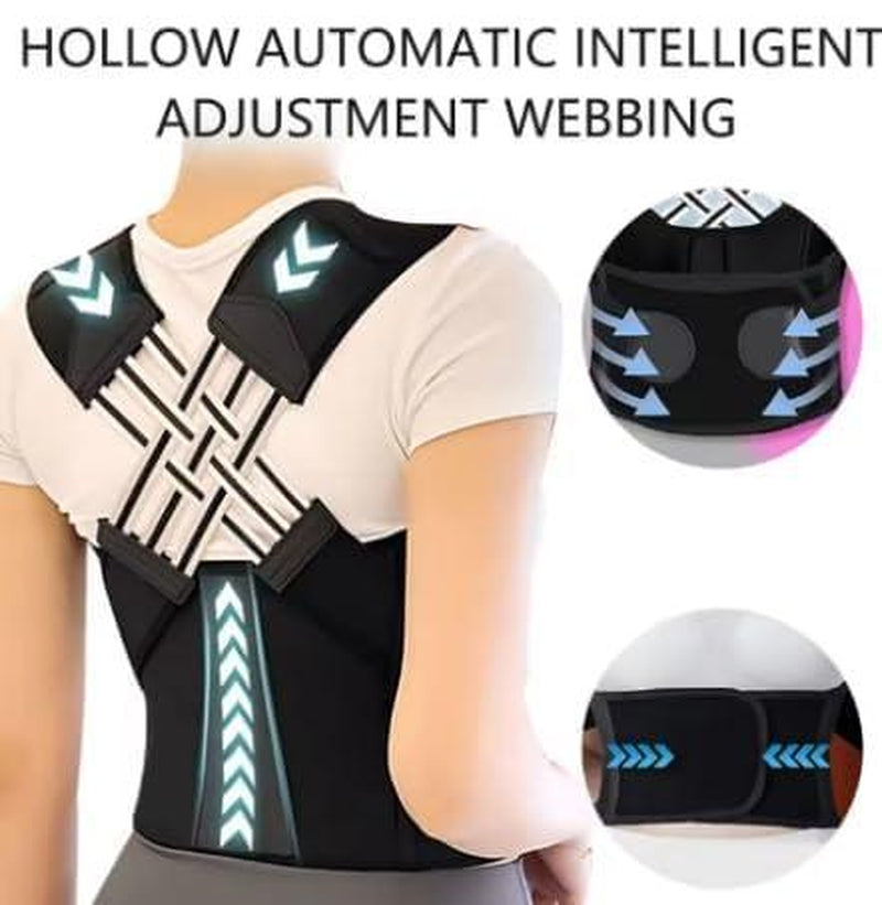 Waist Trainer Correct Bad Posture Help and Hunchback Unisex Posture Enhancer Back Support Posture Correction Shoulder Belt Correction Vest for Home Office